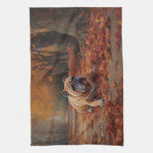 Linge De Cuisine Bulldog en automne Feuilles automne Inspire (Vertical)