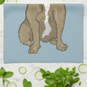 Linge De Cuisine bulldog français Brown et blanc (Plié)