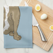 Linge De Cuisine bulldog français Brown et blanc (Quart Plié)