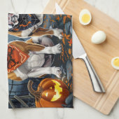 Linge De Cuisine Bulldog Halloween Éffrayant (Quart Plié)