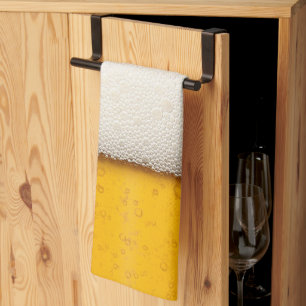 Linge De Cuisine Bulles de bière - Gros plan