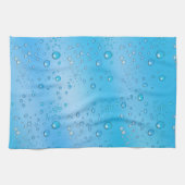 Linge De Cuisine Bulles d'eau bleu Faux (Horizontal)