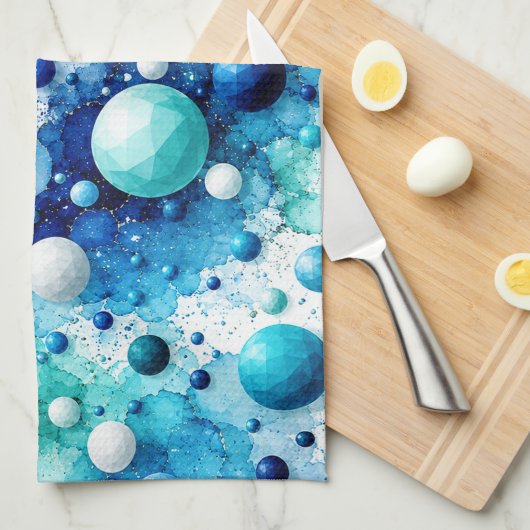 Linge De Cuisine Bulles Poly Côtières (Quart Plié)