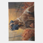 Linge De Cuisine Bullmastiff en automne Feuilles automne Inspire (Vertical)