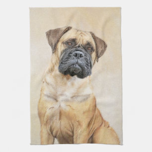 Linge De Cuisine Bullmastiff Peinture - Joli chien d'origine art