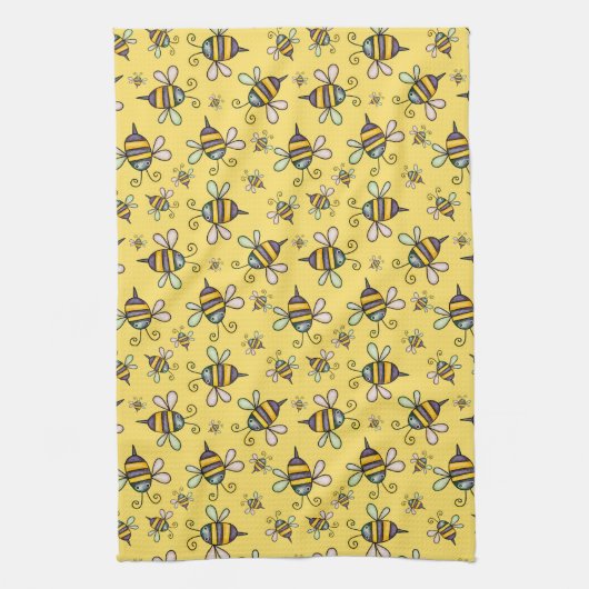 Linge De Cuisine Bumble Bee Motif (Vertical)