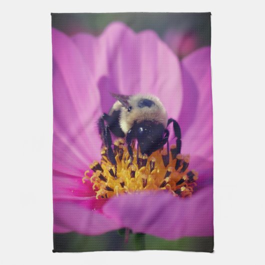 Linge De Cuisine Bumble Bee On Cosmos (Vertical)