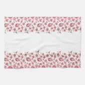 Linge De Cuisine Bunches de fleurs roses (Horizontal)