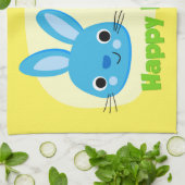 LINGE DE CUISINE BUNNIES "HAPPY EASTER" (Plié)