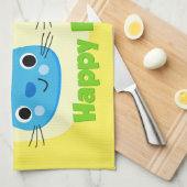 LINGE DE CUISINE BUNNIES "HAPPY EASTER" (Quart Plié)