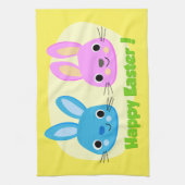 LINGE DE CUISINE BUNNIES "HAPPY EASTER" (Vertical)
