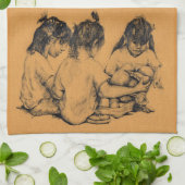 Linge De Cuisine Bunnies Plage (Plié)