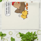 Linge De Cuisine Bunny fait chocolat poop drôle dessin animé (Plié)