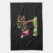 Linge De Cuisine Bunny Flamingo Easter | Cute Flamingo Lovers (Vertical)