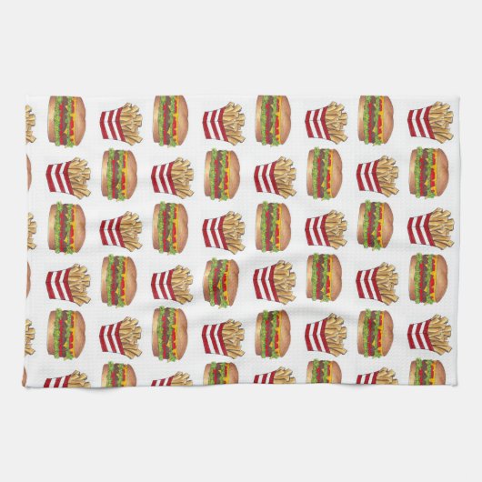 Linge De Cuisine Burger d'appariement de restauration rapide classi (Horizontal)