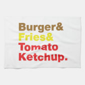 Linge De Cuisine Burger & Fries & Tomato Ketchup. (Horizontal)