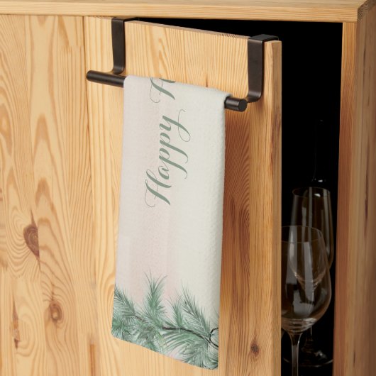 Linge De Cuisine Burgundy Berry Holly & Berry Kitchen Towel (Pliage en tiers)