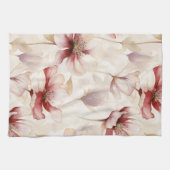 Linge De Cuisine Burgundy Crème Lavande Fleur Mariage (Horizontal)