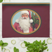 Linge De Cuisine Burgundy dark green and gold (Plié)