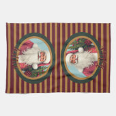 Linge De Cuisine Burgundy gold and dark green (Horizontal)