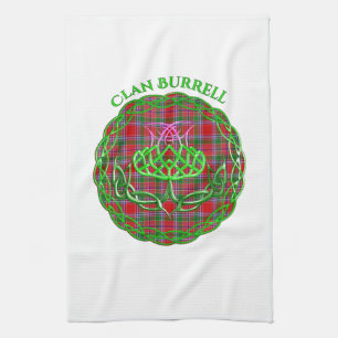 Linge De Cuisine Burrell Scottish Tartan Celtic Thistle