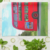 LINGE DE CUISINE BUS ROUGE BRITANNIQUE (Plié)