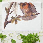 Linge De Cuisine Buse à épaulettes roux Audubon Oiseau de proie (Plié)