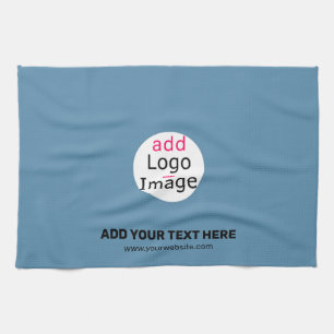 Linge De Cuisine Business Chic Promo personnalisable Dusty Blue