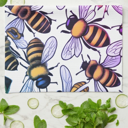 Linge De Cuisine Busy bee  (Plié)