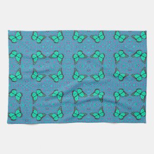 LINGE DE CUISINE BUTTERFLY BLEU