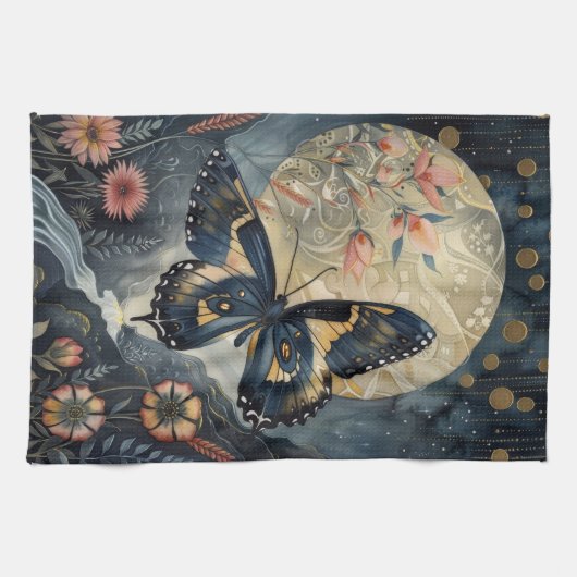 Linge De Cuisine Butterfly & Moon                                 (Horizontal)
