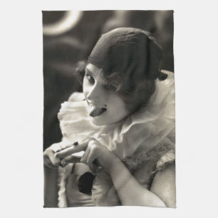 Linge De Cuisine C. 1910 Tante de femme jolie