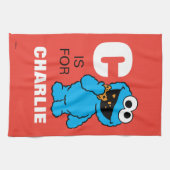Linge De Cuisine C est pour Cookie Monster | Ajouter Votre Nom (Horizontal)