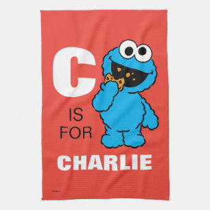Linge De Cuisine C est pour Cookie Monster Ajouter Votre Nom