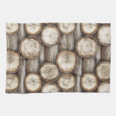Linge De Cuisine Cabine de bois Noël (Horizontal)