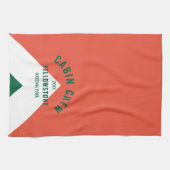 Linge De Cuisine Cabine de famille Nom personnalisé Red Green Retro (Horizontal)