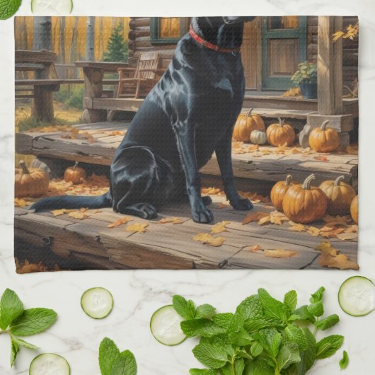 Linge De Cuisine Cabine du journal de l'extracteur Black Labrador A (Plié)