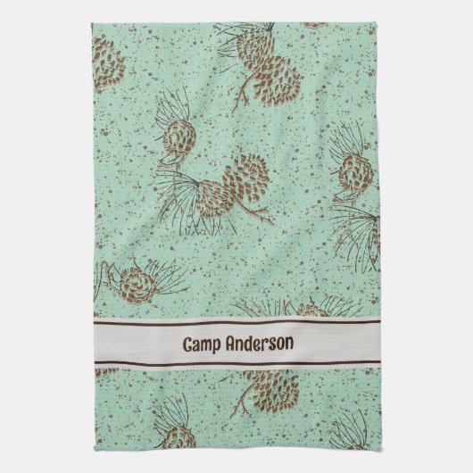 Linge De Cuisine Cabine Pinecones (Vertical)