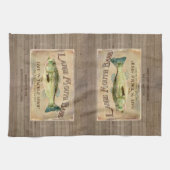 Linge De Cuisine Cabine Russe de Lakeside Pêche à la grande bouche (Horizontal)