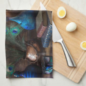 Linge De Cuisine Cabine rustique par lamplié scène brun bleu (Quart Plié)