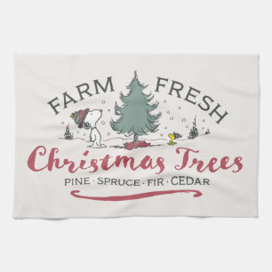 Linge De Cuisine cacahuètes Arbres de Noël frais de ferme