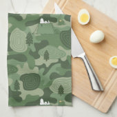 Linge De Cuisine cacahuètes | Camouflage Snoopy & Woodstock (Quart Plié)