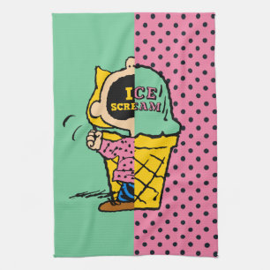 Linge De Cuisine cacahuètes Crème de glace Sally demi et demi