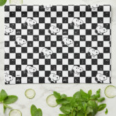 Linge De Cuisine cacahuètes | Drapeau À damiers Snoopy (Plié)