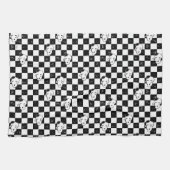 Linge De Cuisine cacahuètes | Drapeau À damiers Snoopy (Horizontal)