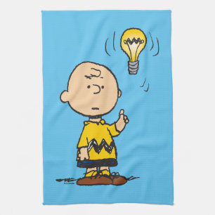 Linge De Cuisine cacahuètes L'idée de l'ampoule de Charlie Brown