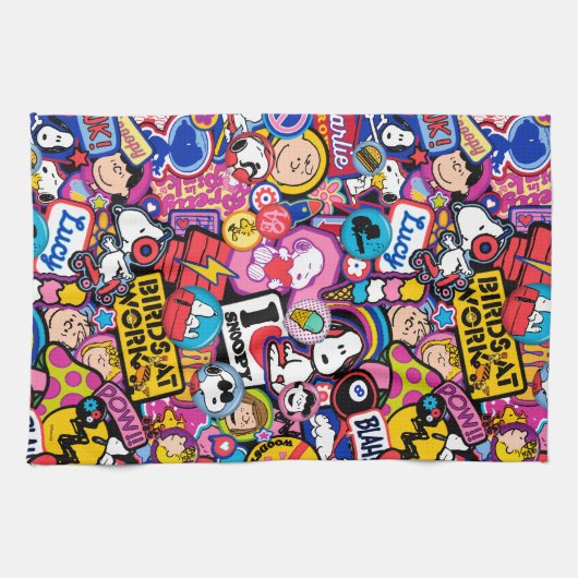 Linge De Cuisine cacahuètes | Motif de patchs Mixtape (Horizontal)