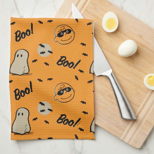 Linge De Cuisine cacahuètes | Motif d'Halloween de l'équipage Éffra (Quart Plié)