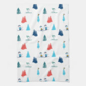 Linge De Cuisine cacahuètes | Ski d'hiver Motif des pistes (Vertical)