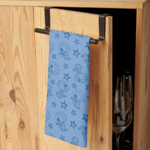Linge De Cuisine cacahuètes Snoopy Blue Space Astronaut Motif
